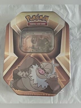 Pokemon Tin - Brown and Gold Slaking Art